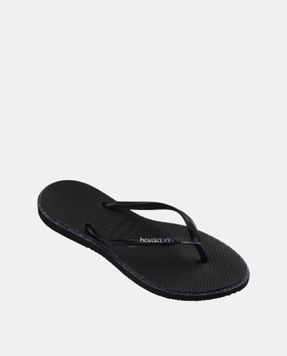 Chinelos Mulher Slim Point Glitter Havaianas Preto-2