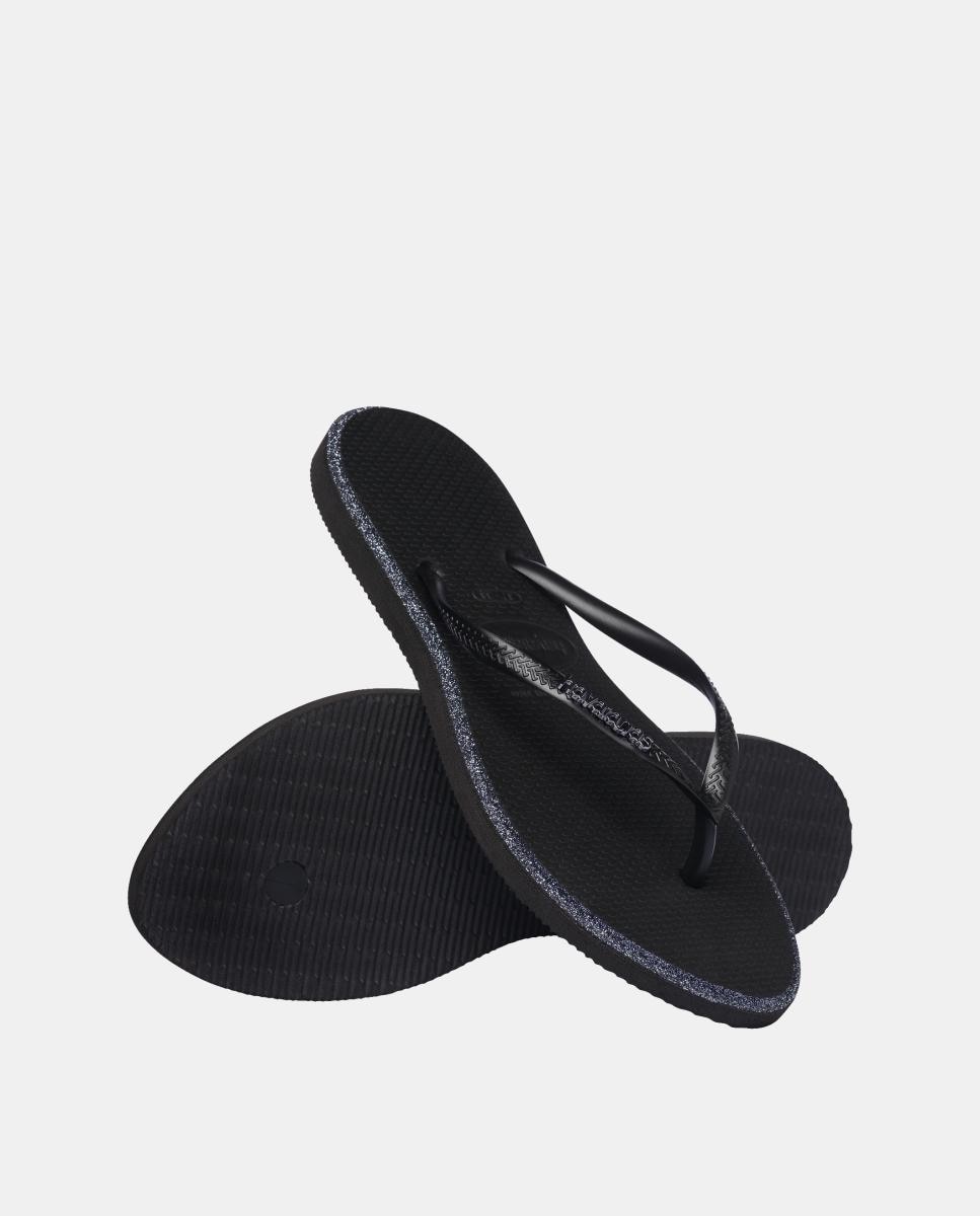Chinelos Mulher Slim Point Glitter Havaianas Preto-4