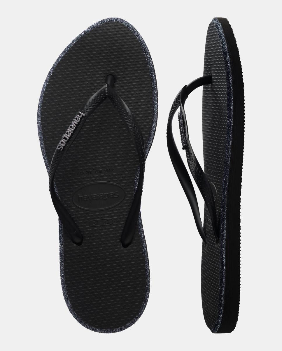 Chinelos Mulher Slim Point Glitter Havaianas Preto-5