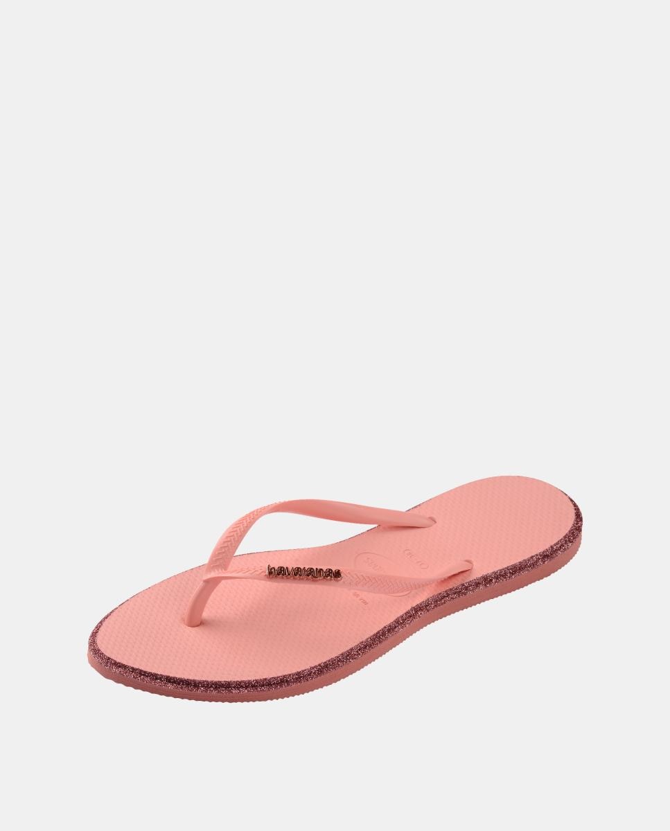 Chinelos Mulher Slim Point Glitter Havaianas Coral-6
