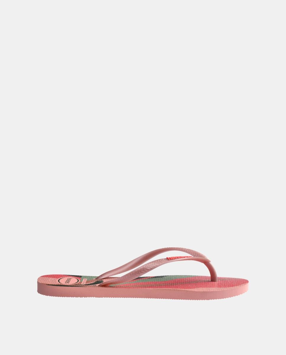 Chinelos Mulher Slim Estampadas Havaianas Coral-3