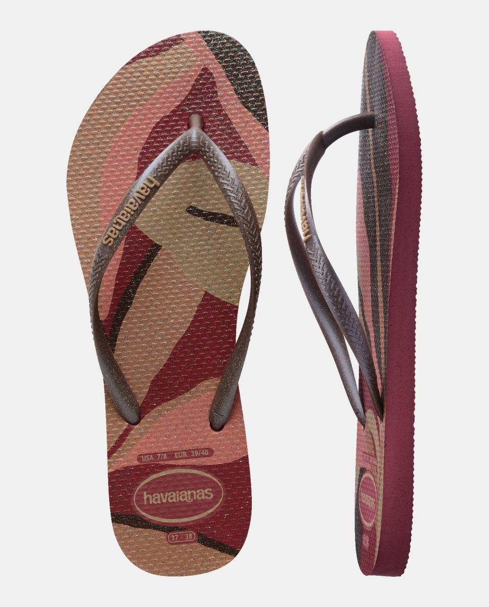 Chinelos Mulher Slim Estampadas Havaianas Beterraba-5
