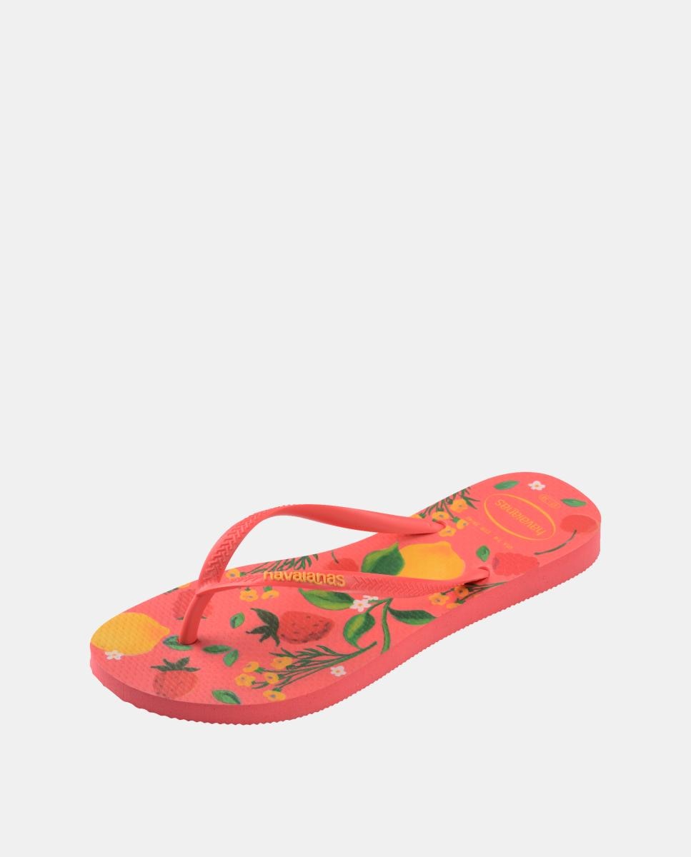 Chinelos Mulher Slim Estampadas Havaianas Coral-6