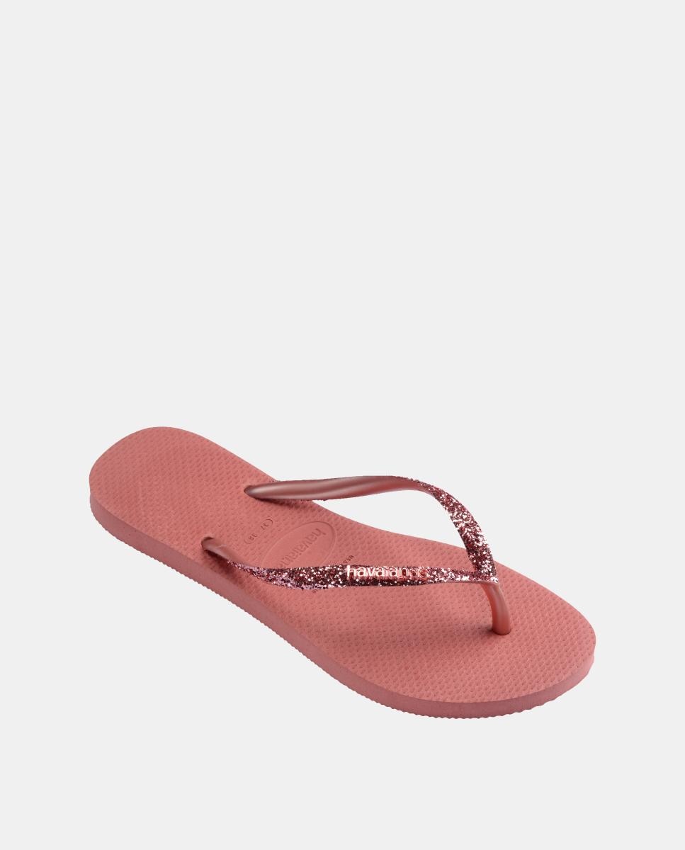 Chinelos Mulher Slim Glitter Havaianas Coral-2