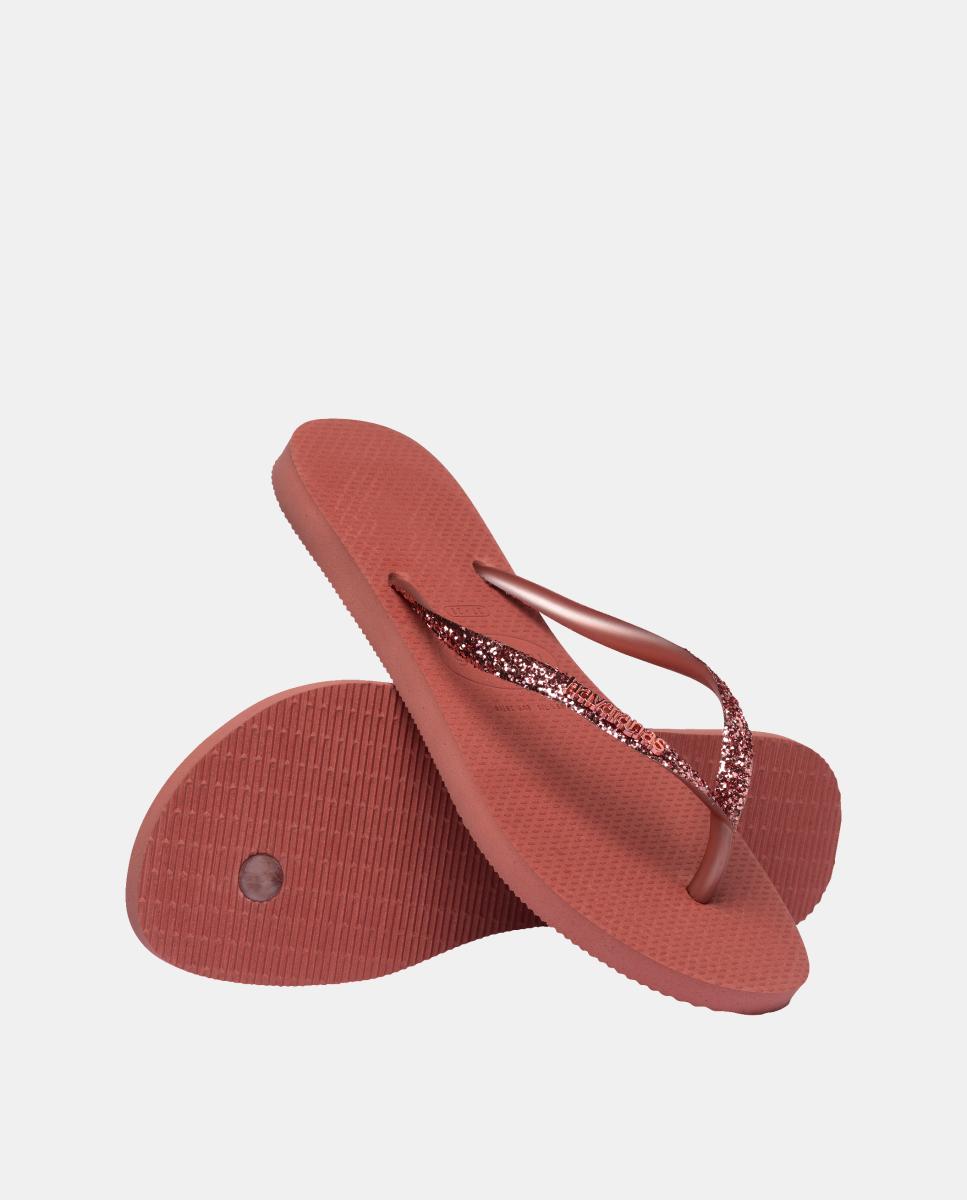 Chinelos Mulher Slim Glitter Havaianas Coral-4