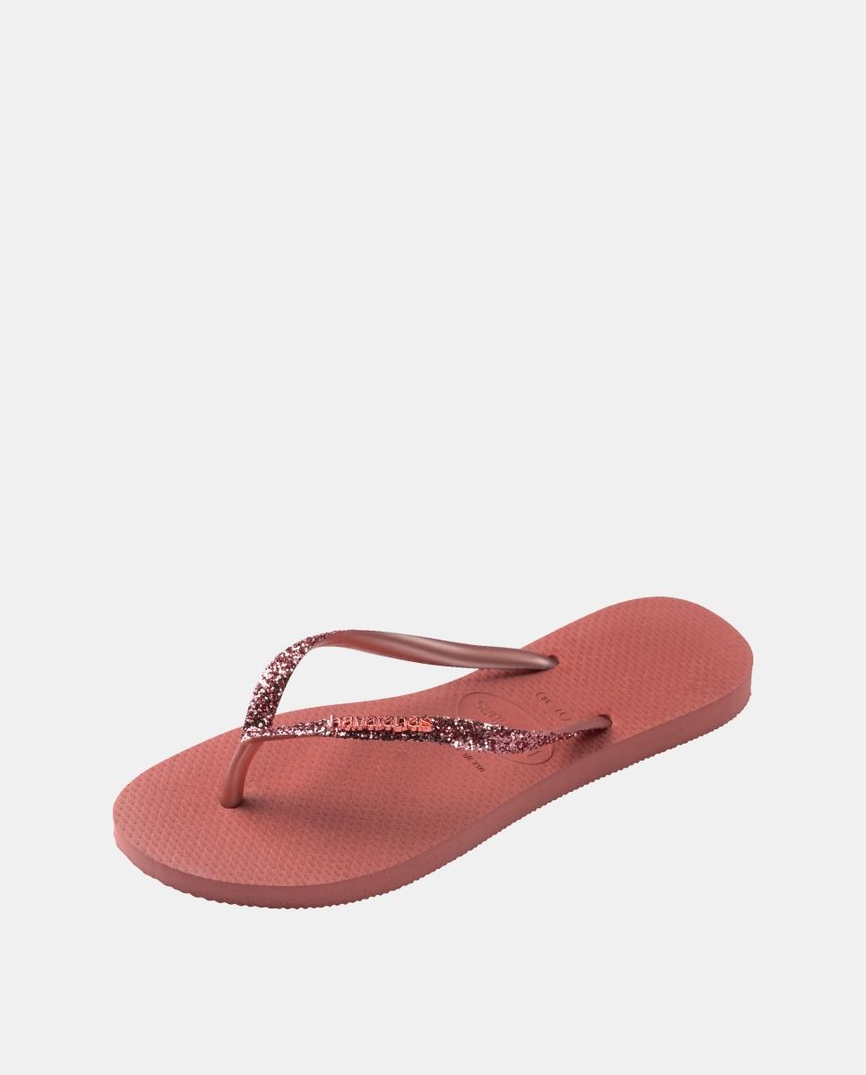 Chinelos Mulher Slim Glitter Havaianas Coral-6