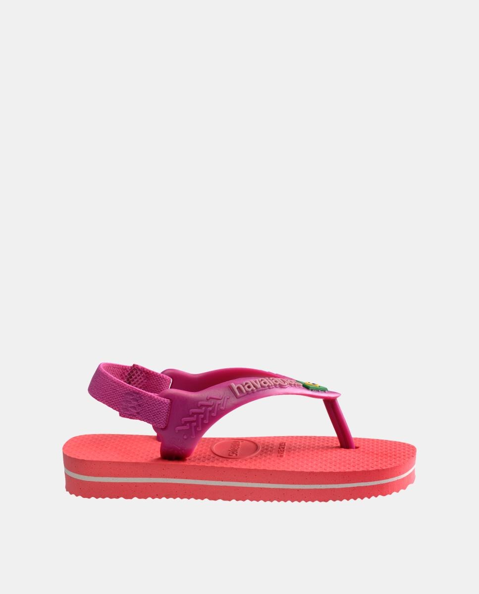 Chinelos Bebés Brasil Logo Havaianas Rosa-3