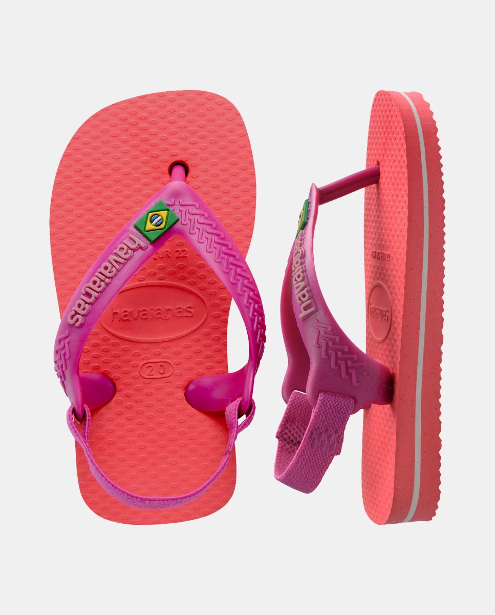 Chinelos Bebés Brasil Logo Havaianas Rosa-5