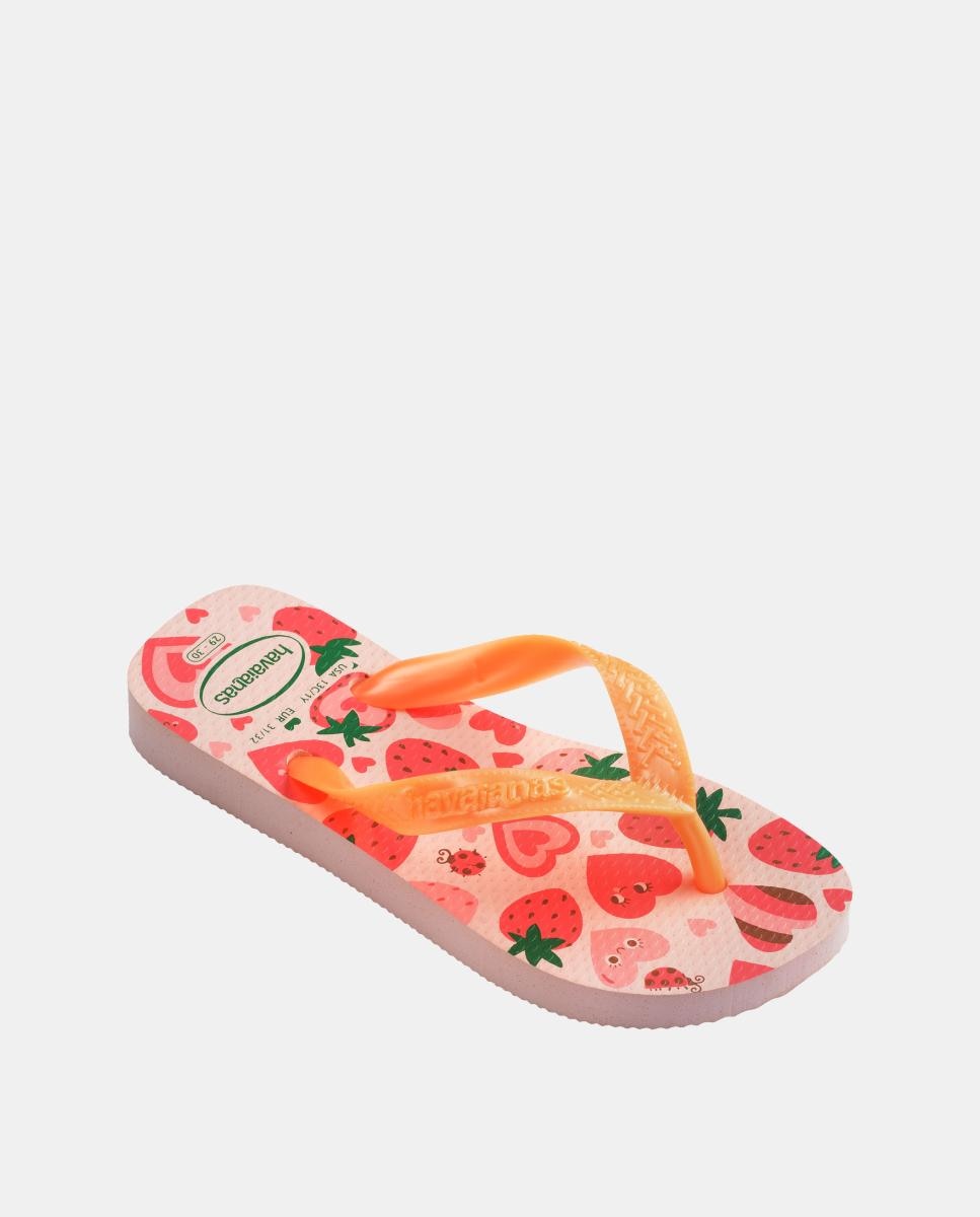 Chinelos Criança Estampada Flores Havaianas Rosa-2