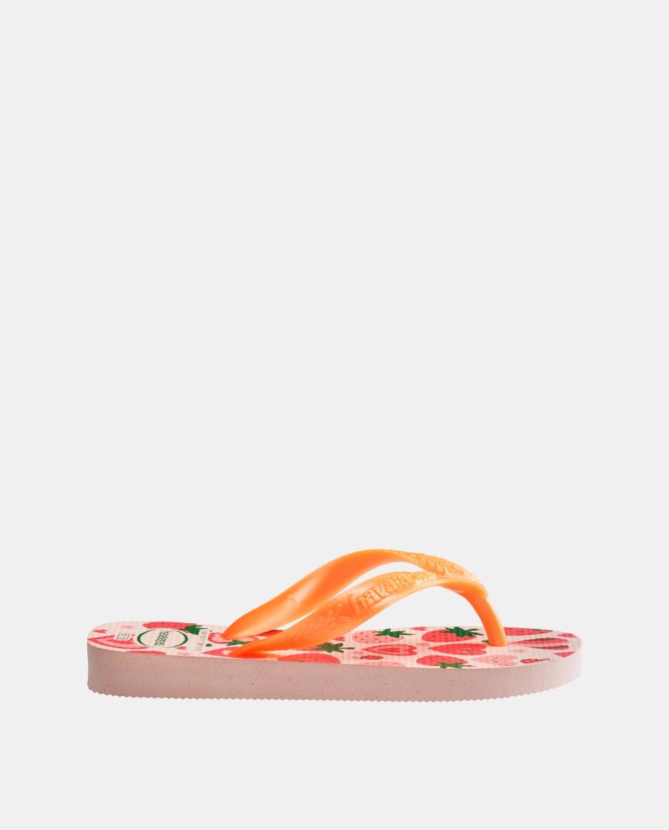 Chinelos Criança Estampada Flores Havaianas Rosa-3