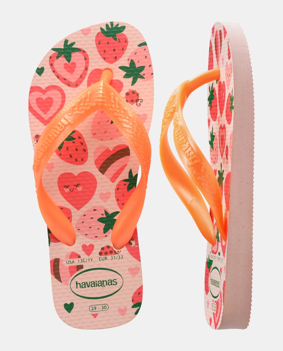 Chinelos Criança Estampada Flores Havaianas Rosa-5