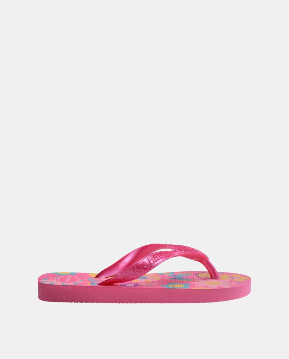 Chinelos Criança Flores Havaianas Rosa-3