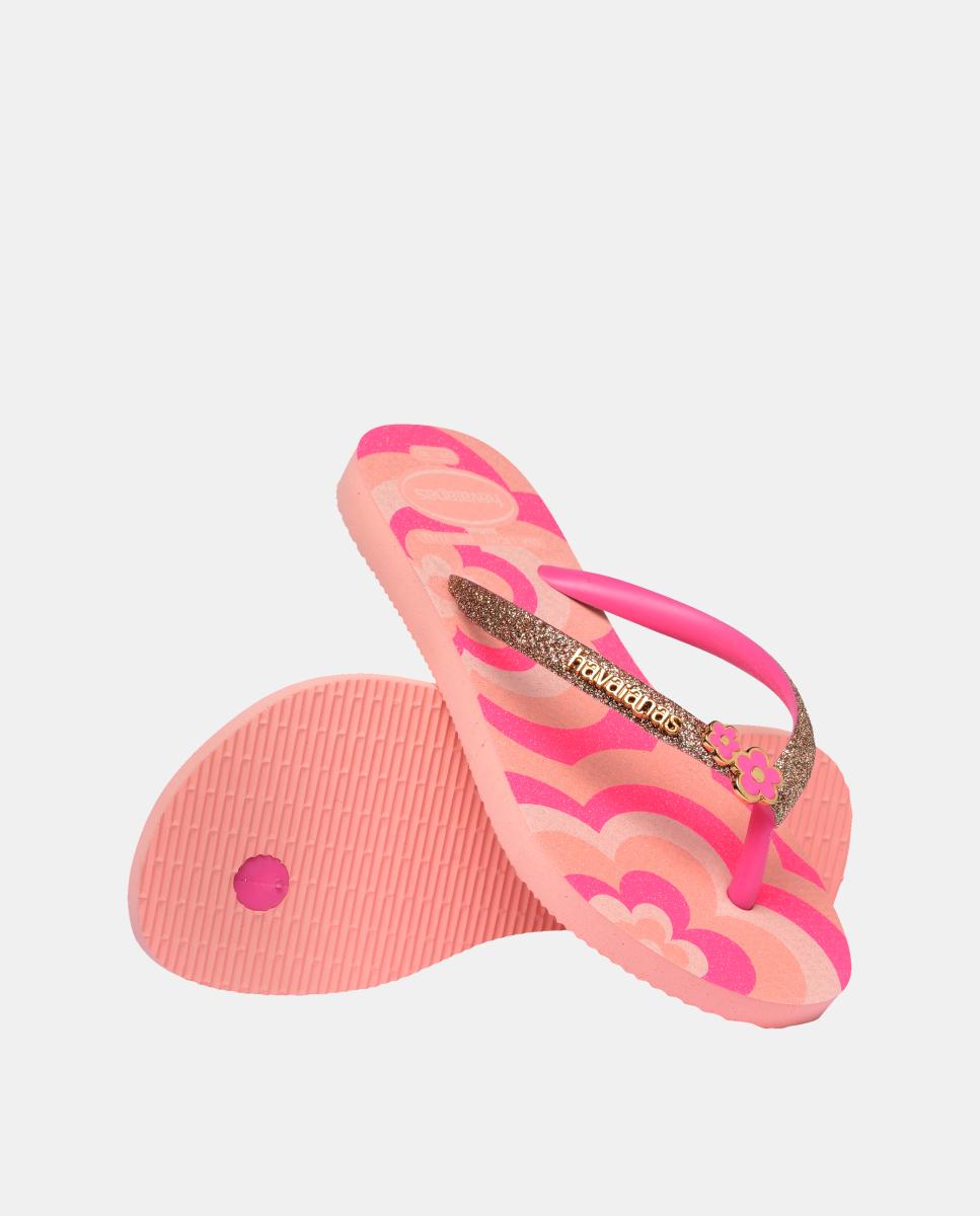 Chinelos Criança Slim Glitter Havaianas Estampado-4
