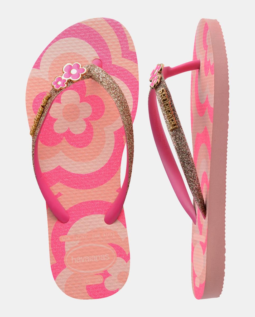 Chinelos Criança Slim Glitter Havaianas Estampado-5