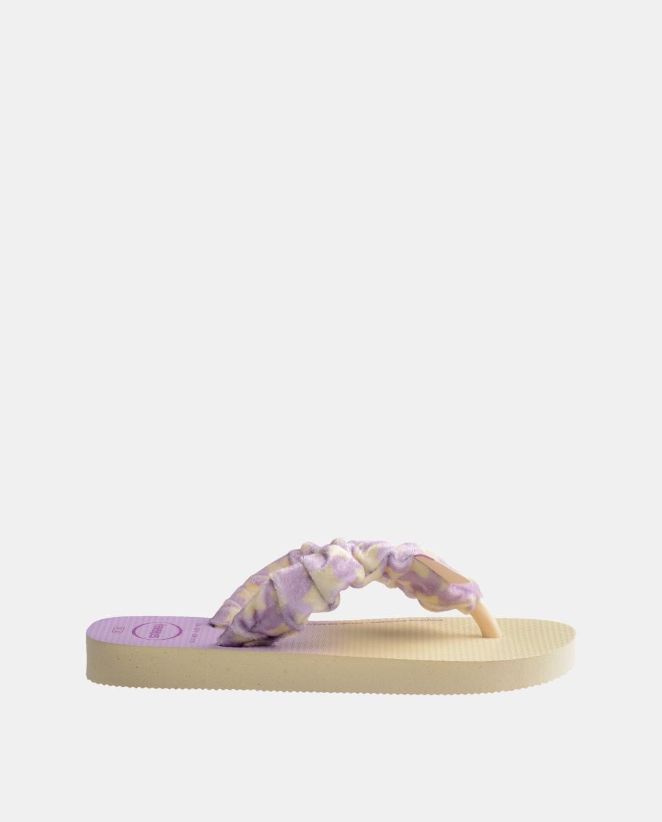 Chinelos Criança Fluffly Havaianas Branco/Roxo-3