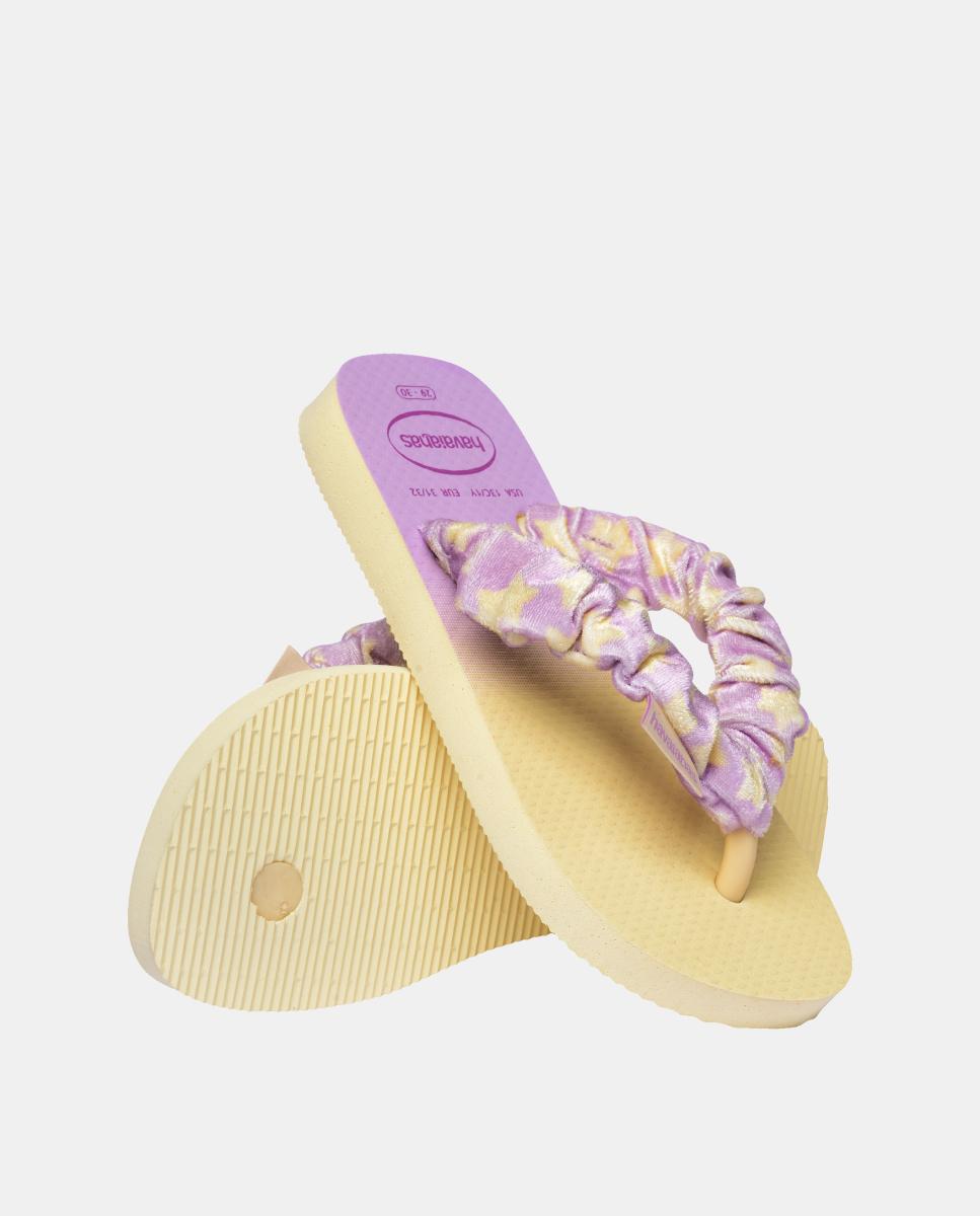 Chinelos Criança Fluffly Havaianas Branco/Roxo-4