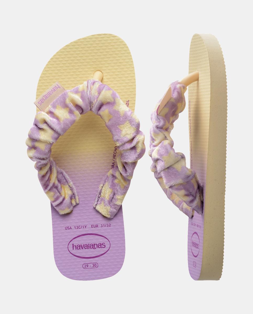 Chinelos Criança Fluffly Havaianas Branco/Roxo-5