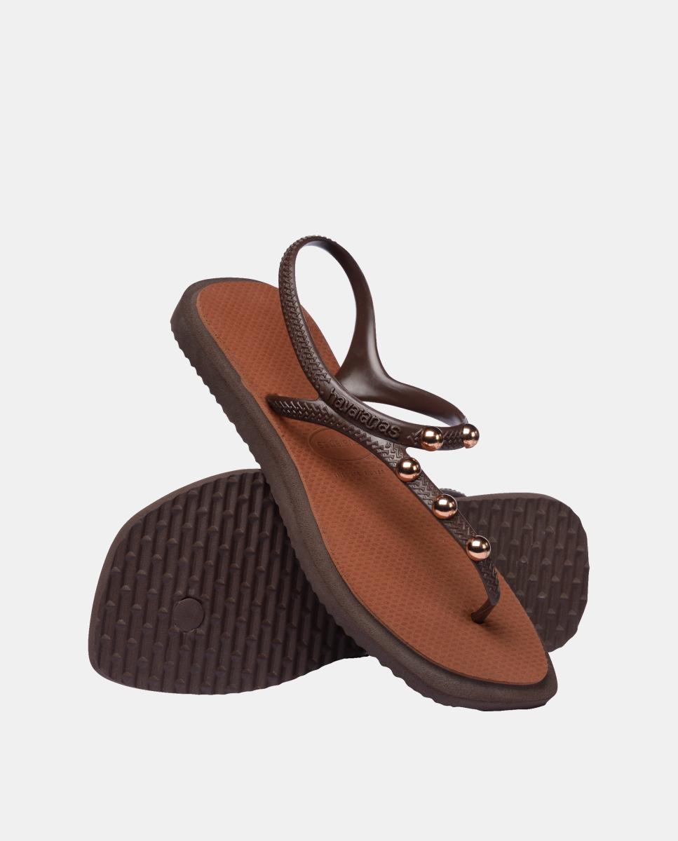 Chinelos Mulher Flash Fusion Havaianas Café-4