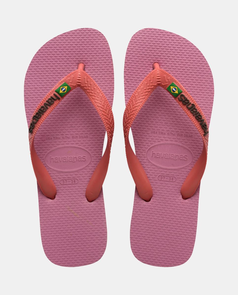 Chinelos Mulher Brasil Logo Havaianas Framboesa-1