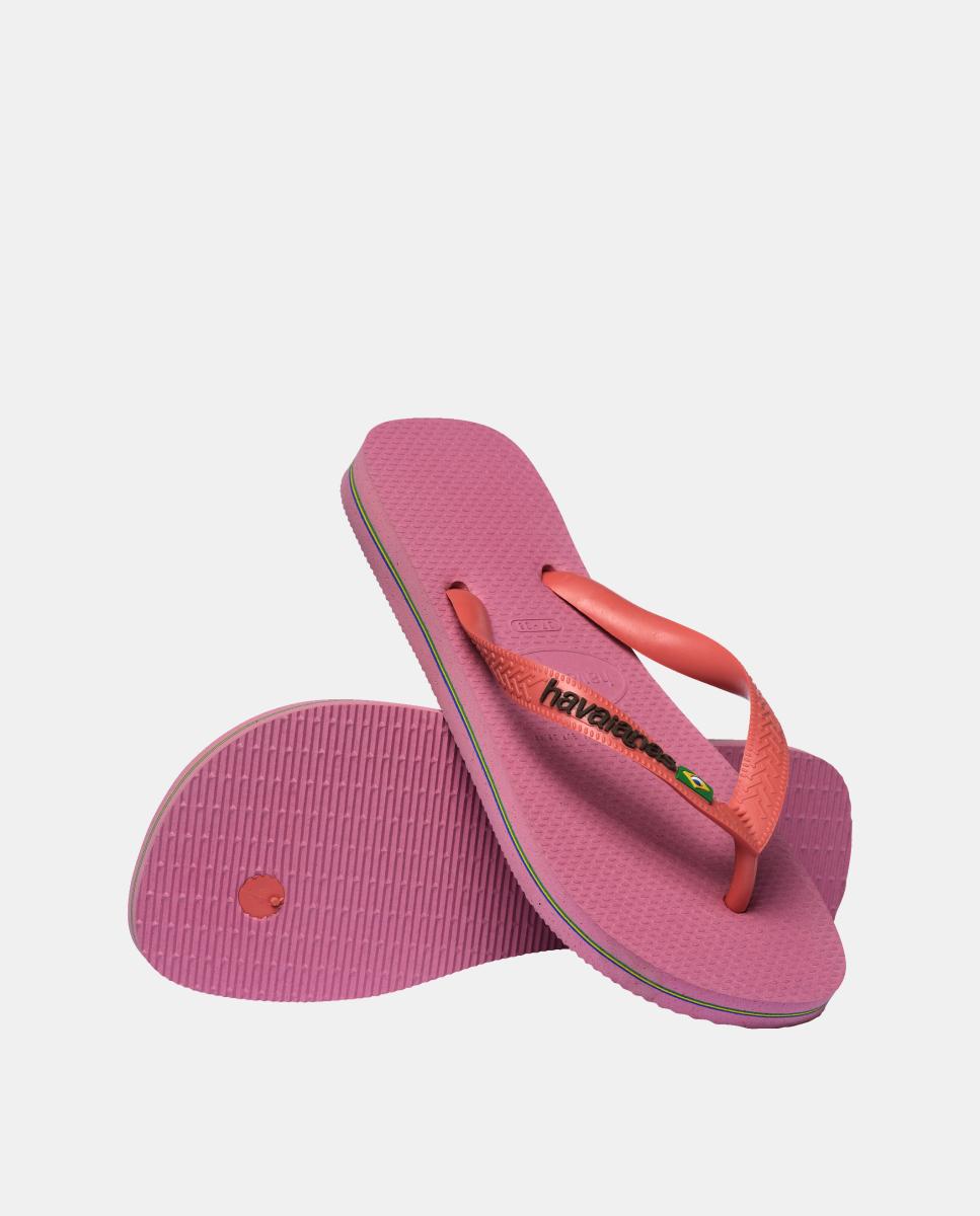 Chinelos Mulher Brasil Logo Havaianas Framboesa-4