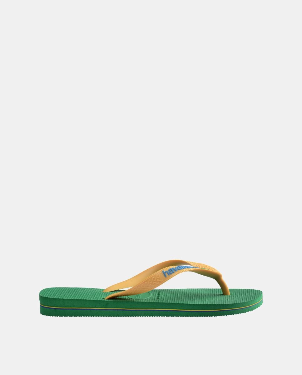 Chinelos Homem Brasil Logo Havaianas Verde / Amarelo-3