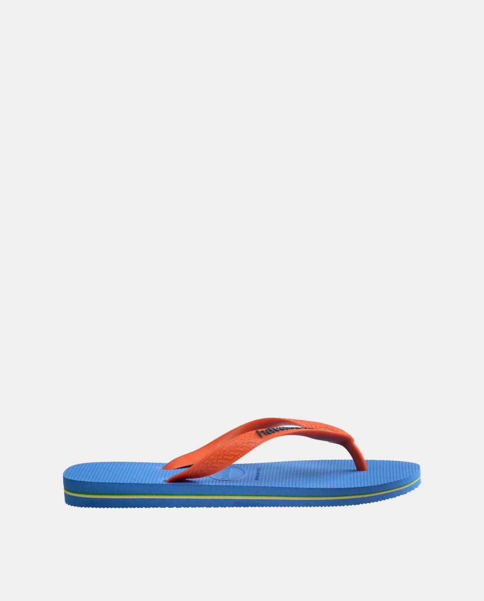 Chinelos Homem Brasil Logo Havaianas Azul-3