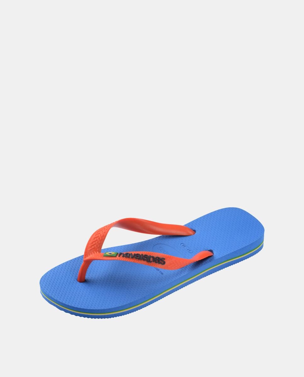 Chinelos Homem Brasil Logo Havaianas Azul-6