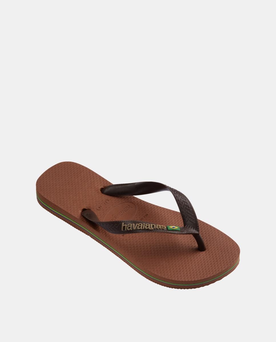 Chinelos Homem Brasil Logo Havaianas Café-2