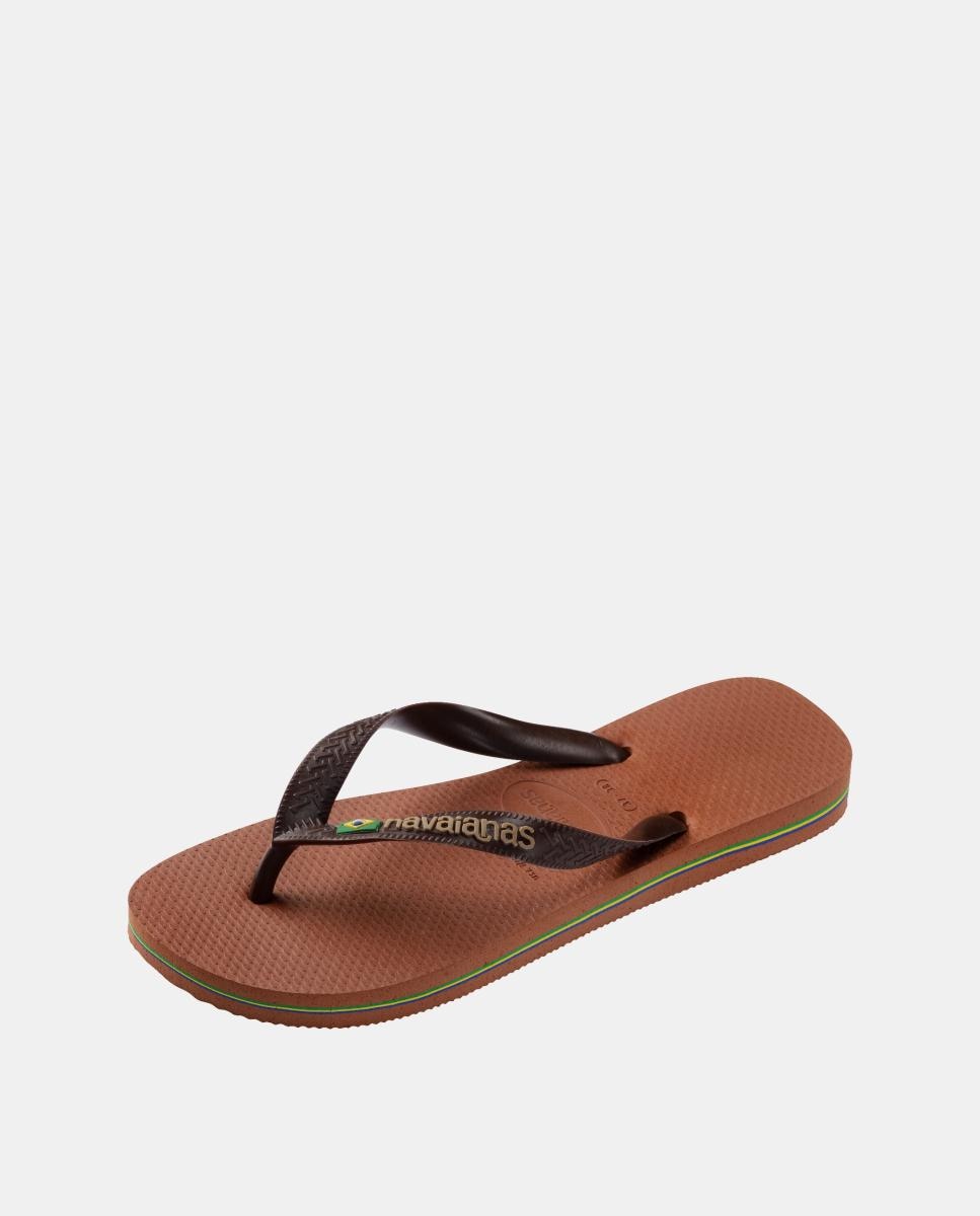 Chinelos Homem Brasil Logo Havaianas Café-6