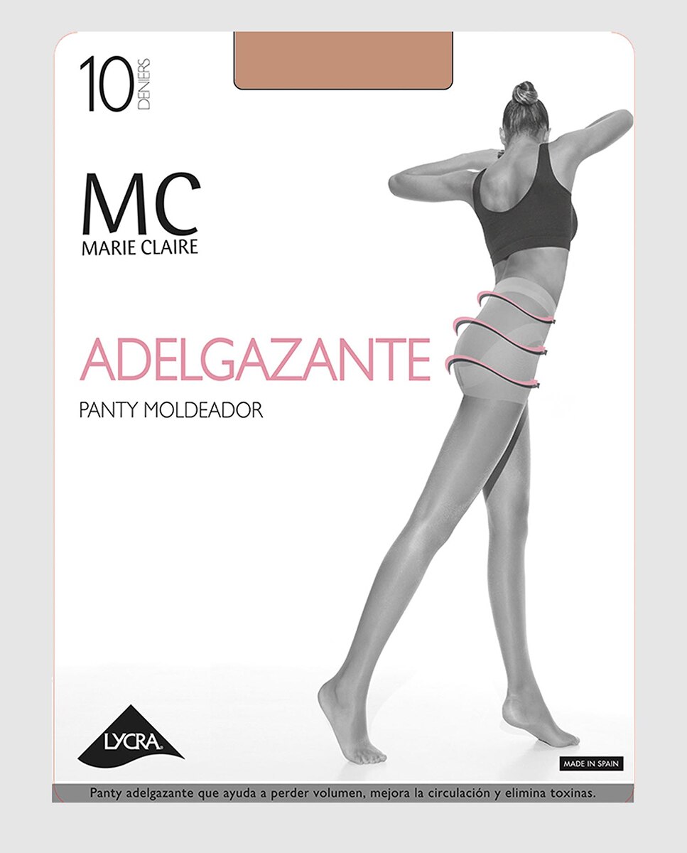 Collants Adelgaçantes de 10 Deniers Bege-2