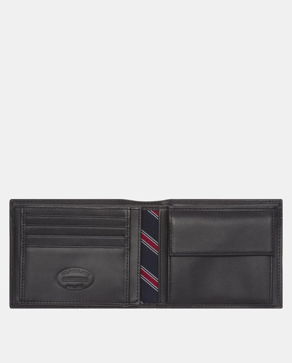 Cartera de piel en negro con tarjeteros interiores - Tommy Hilfiger - Negro Negro-3