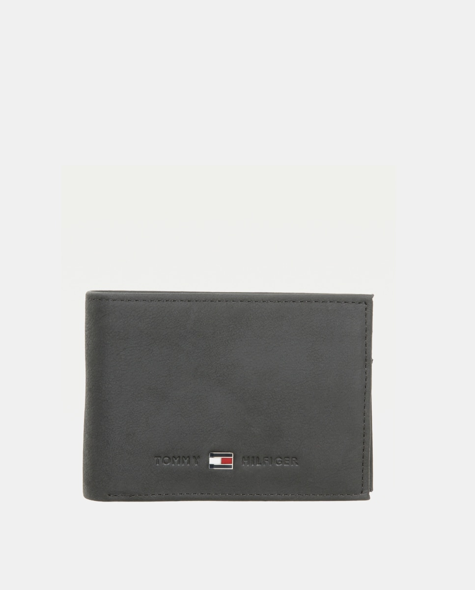 Carteira com Monograma e em Pele - Preto Preto-1