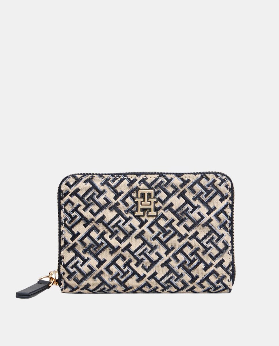 Billetera mediana de mujer en color azul de Tommy Hilfiger