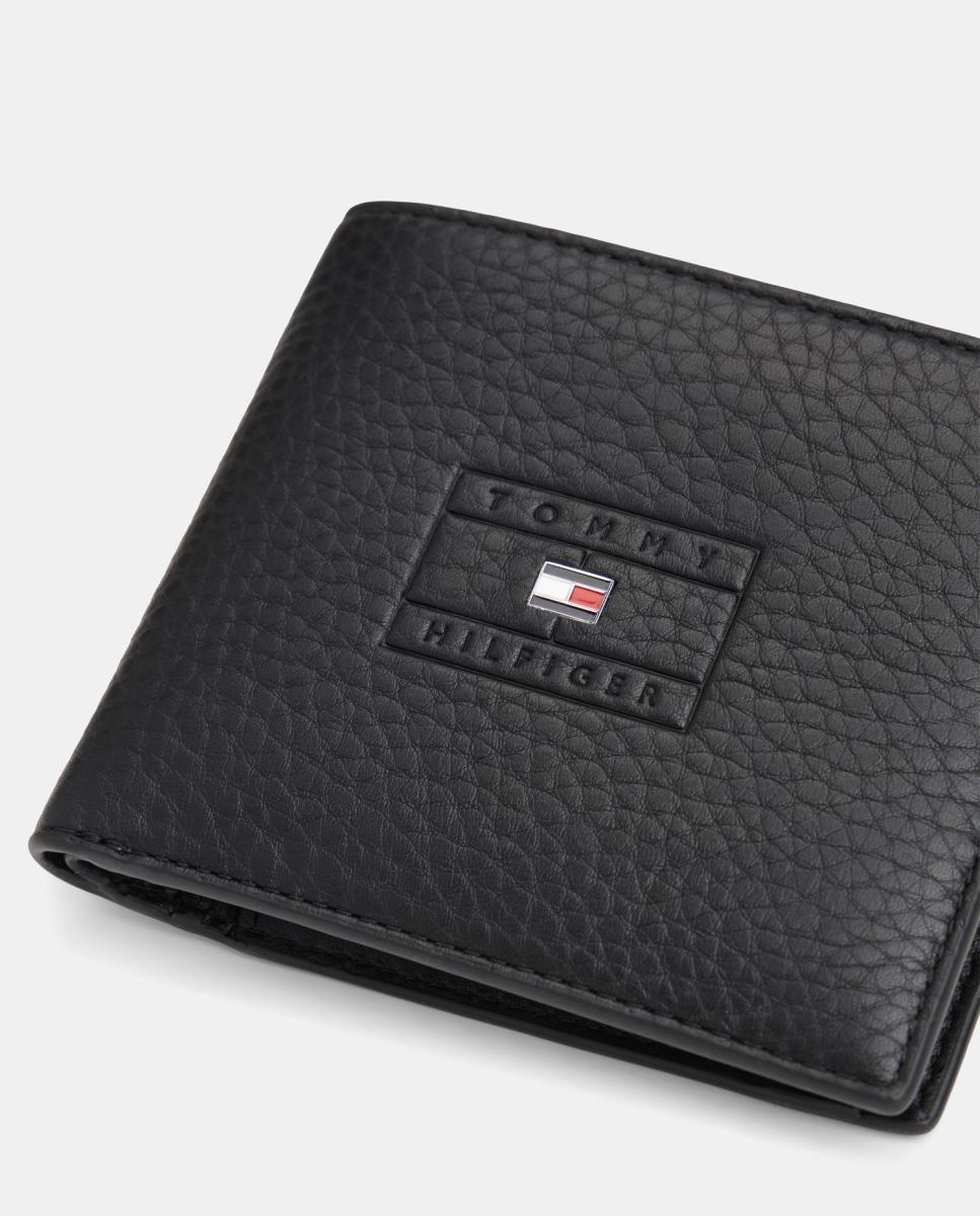 Carteira Compacta em Cor Preta da Tommy Hilfiger Preto-3