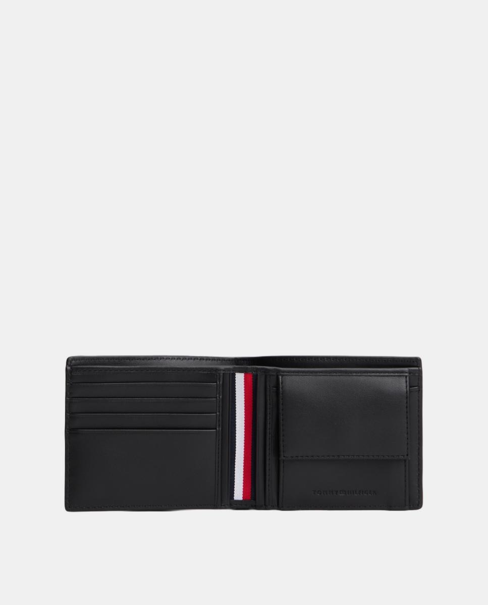 Carteira Compacta em Cor Preta da Tommy Hilfiger Preto-4