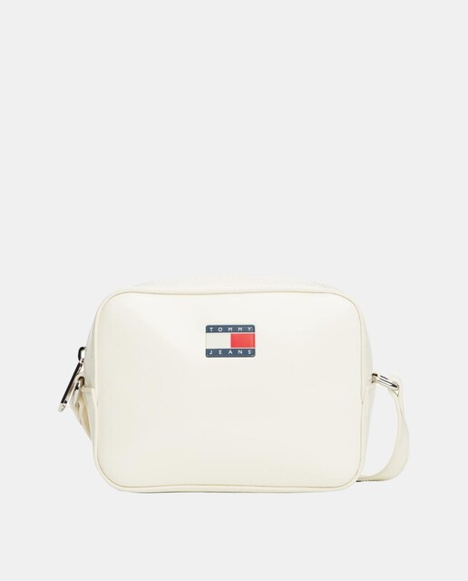 Imagen 0 de Bolso tipo cámara de mujer en color marfil de Tommy Jeans