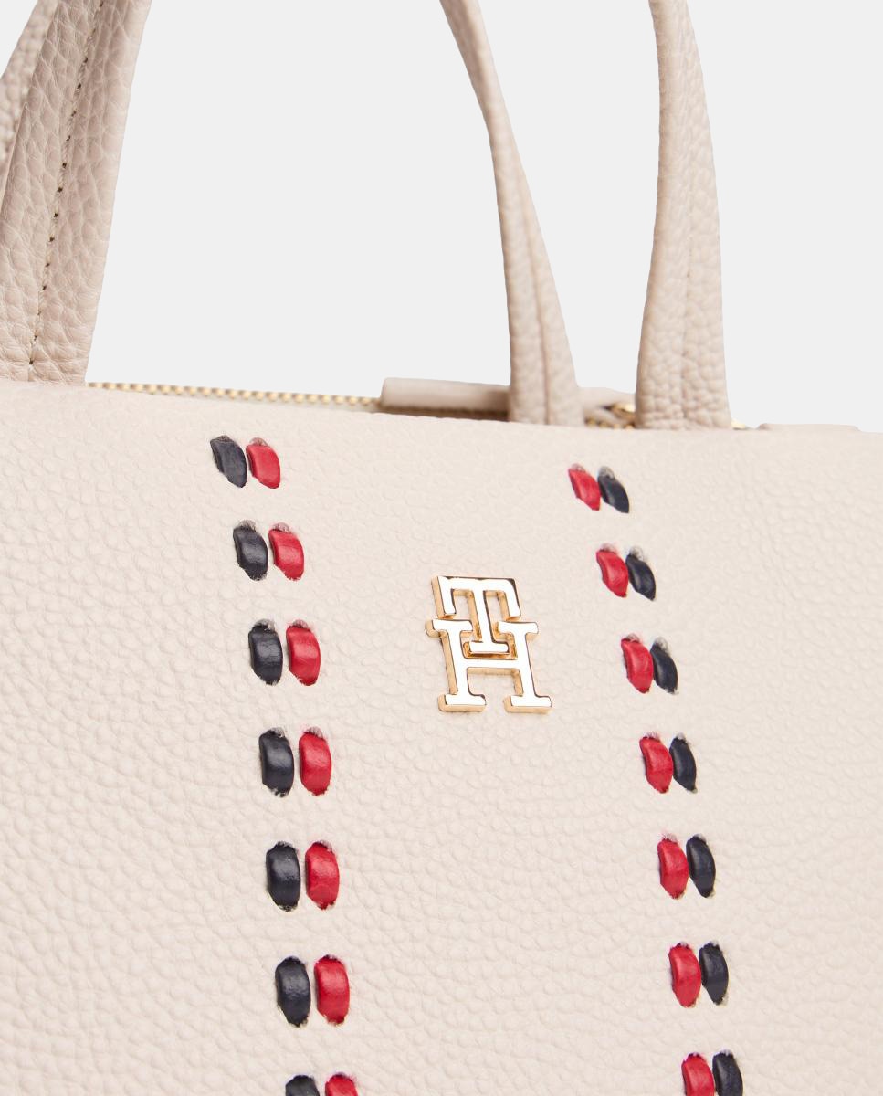 Mala Mini Satchel TH Timeless - Creme Creme-5