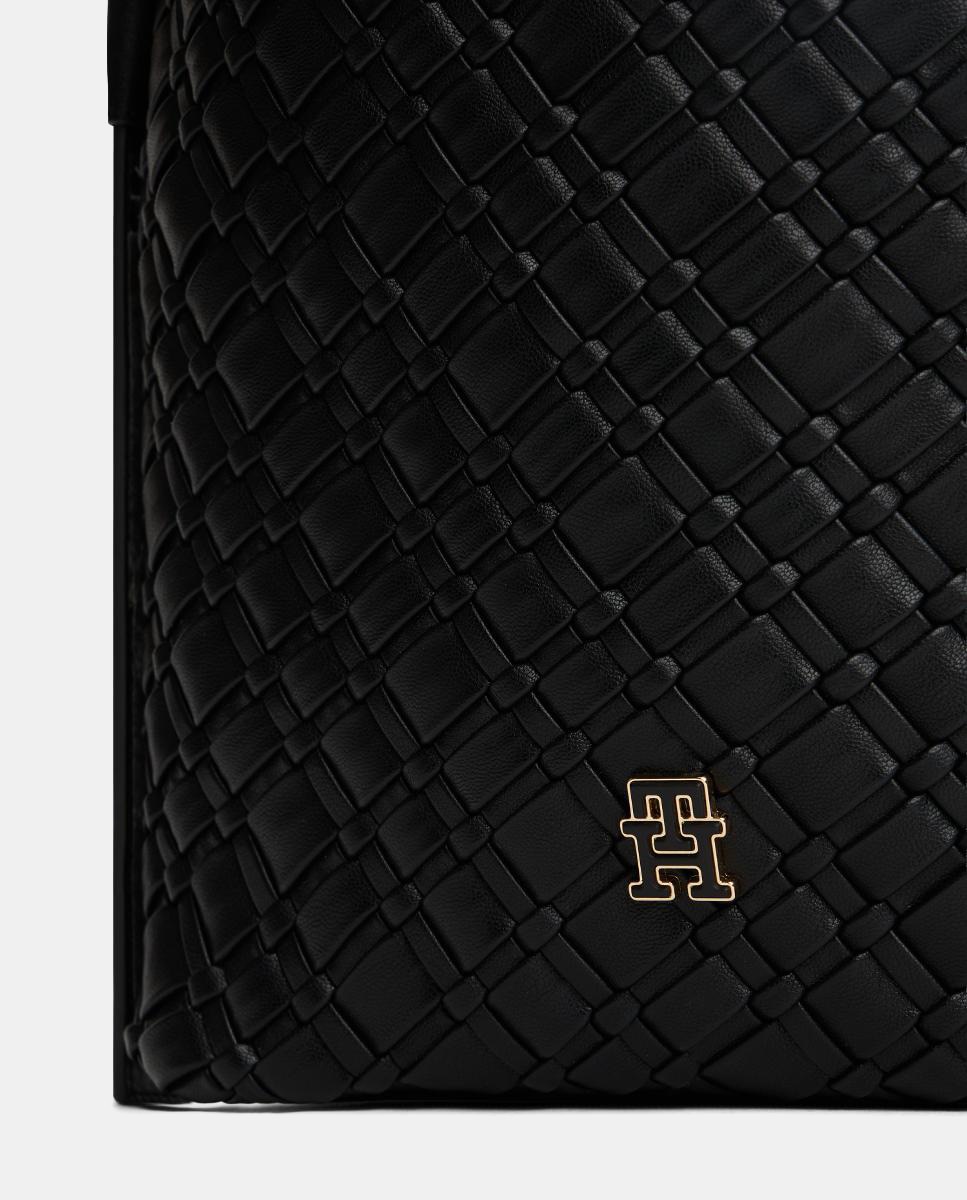 Mala de Ombro Entrançada - Preto Preto-5
