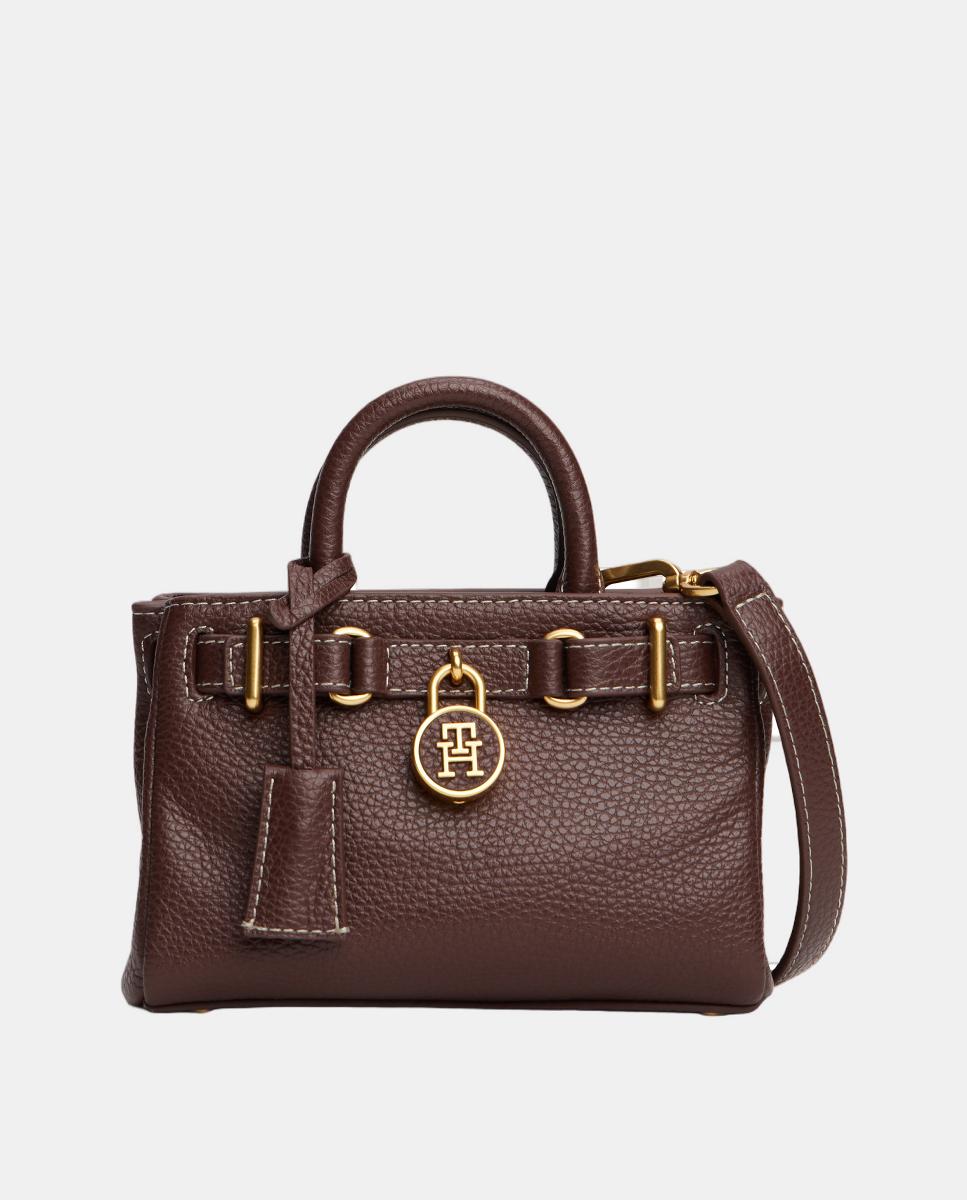 Imagem 0 de Micro Mala Tipo Tote em Pele - Castanho