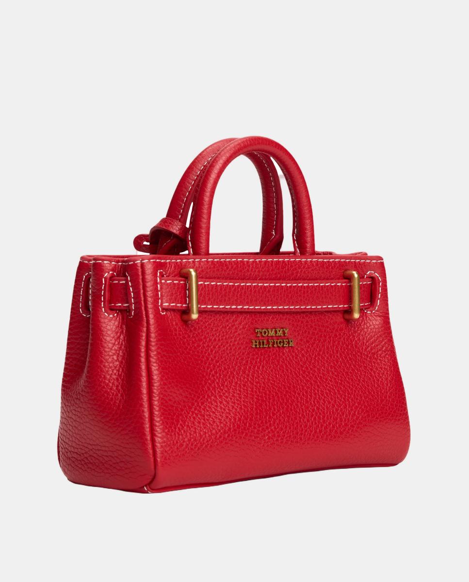 Mala Tipo Tote Micro American Icon Leather - Primary Red Vermelho-4