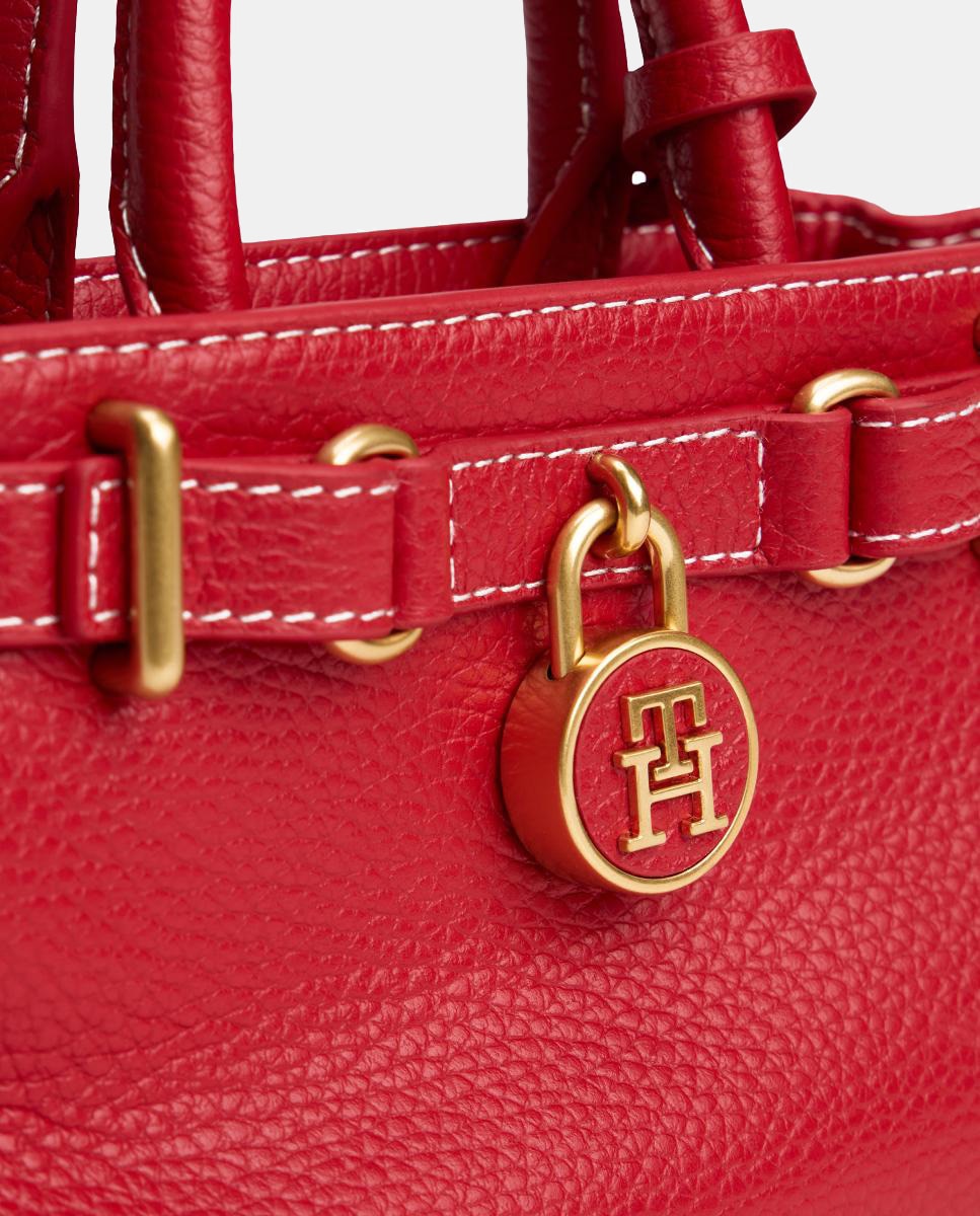 Mala Tipo Tote Micro American Icon Leather - Primary Red Vermelho-5