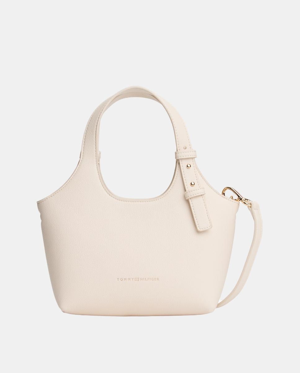 Imagem 0 de Mini Mala Tipo Tote TH Logo - Creme