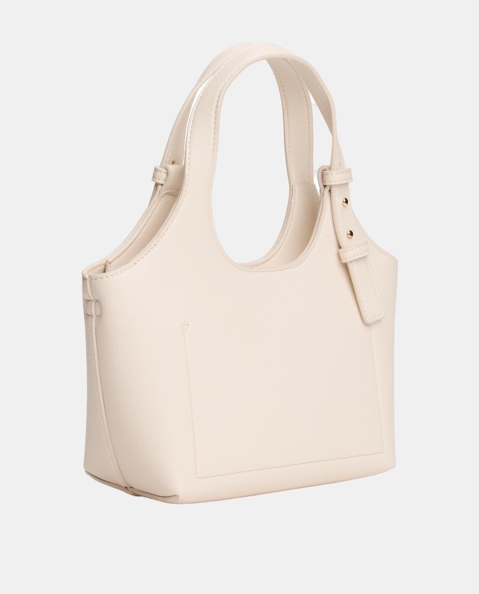 Mini Mala Tipo Tote TH Logo - Creme Creme-4