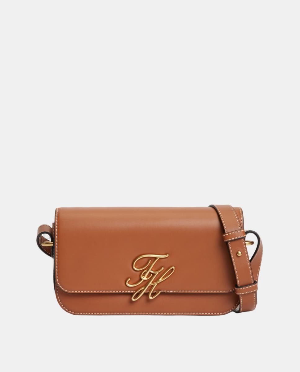 Imagem 0 de Mala Tipo Crossover em Cor Castanha da Tommy Hilfiger