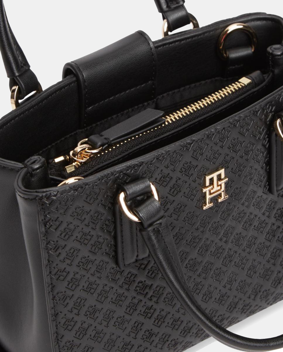 Mini Mala Tipo Tote TH Daily Mono - Preto Preto-3