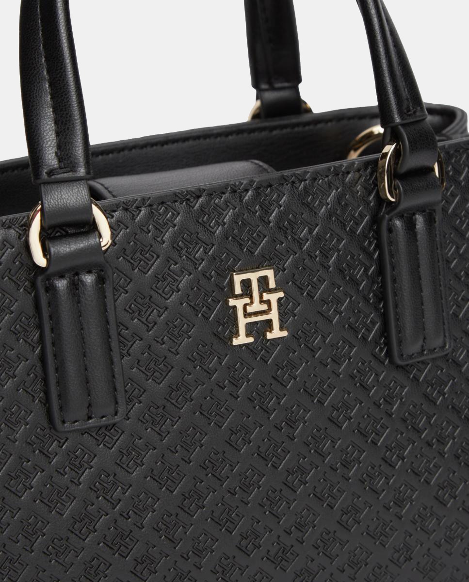 Mini Mala Tipo Tote TH Daily Mono - Preto Preto-5