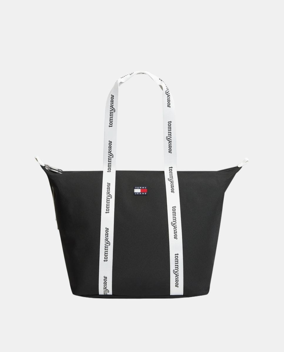 Imagem 0 de Mala Tipo Tote Diário em Cor Preta da Tommy Jeans