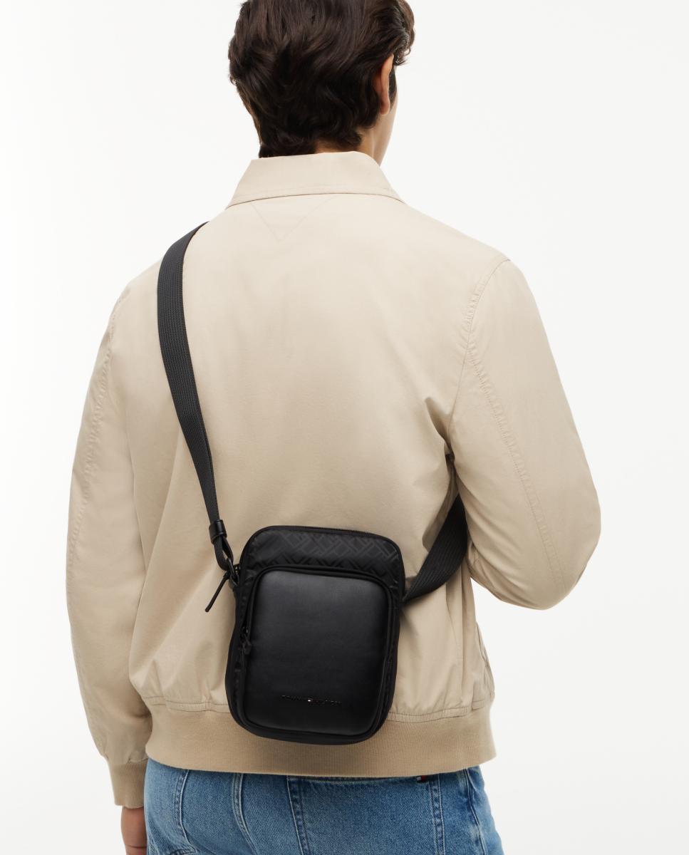 Mala a Tiracolo Estilo Mini Repórter Preto-2