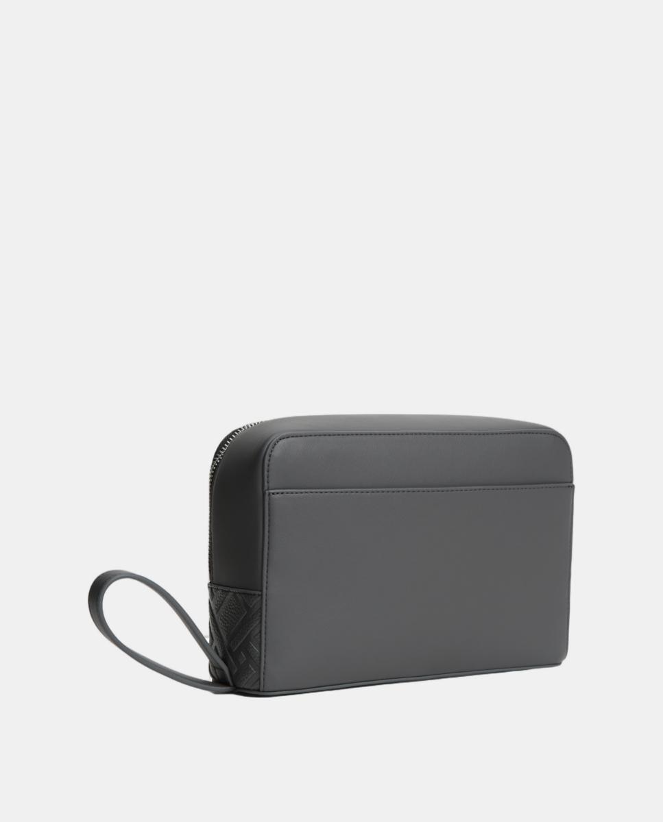 Nécessaire com Estampado de Monograma Cinzento-escuro-3