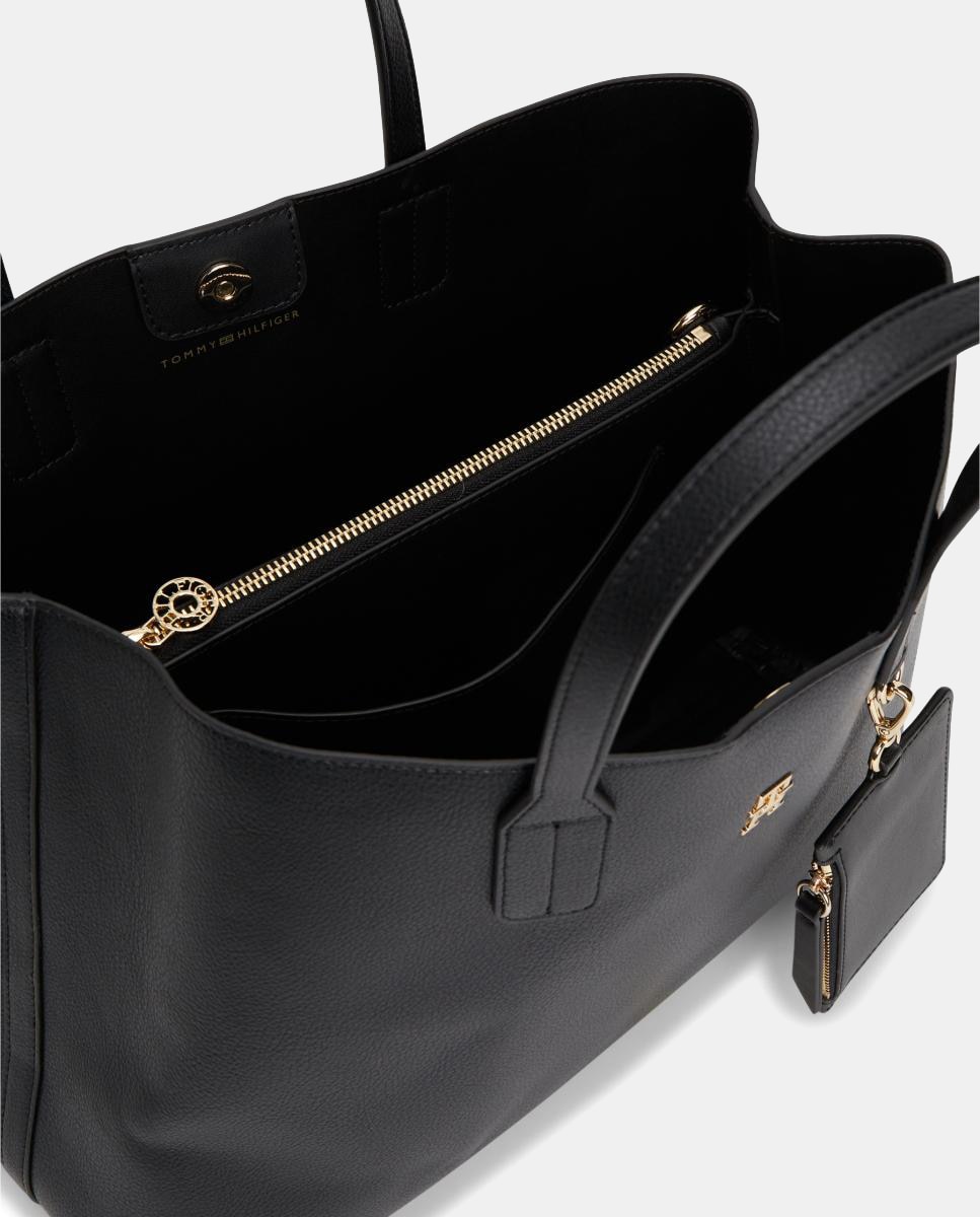 Mala tipo Satchel - Preto Preto-5